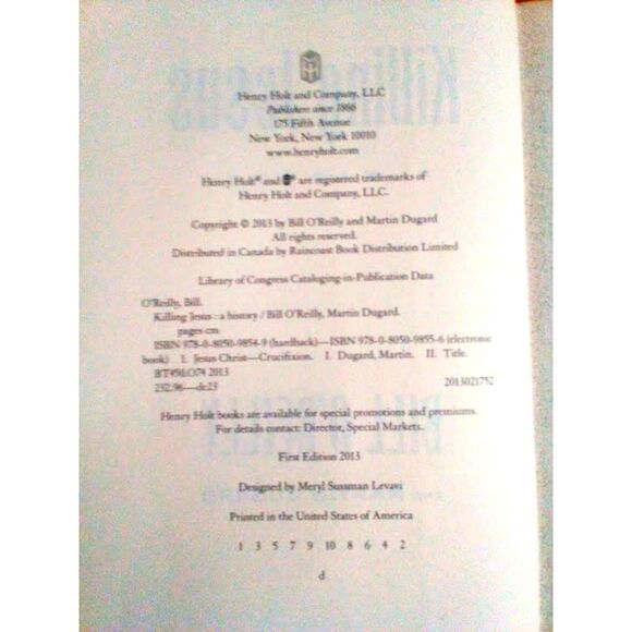 Killing Jesus Book by Bill O'Reilly and Martin Dugard Hard cover - Picture 4 of 5